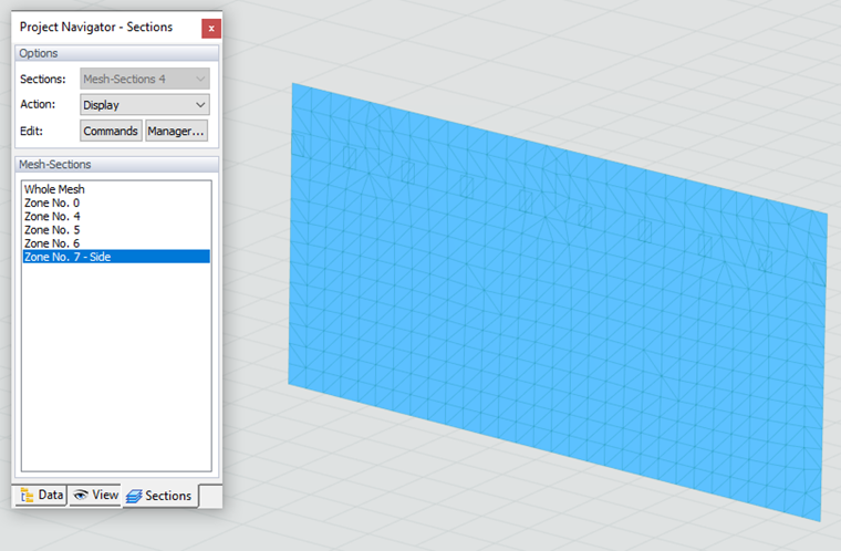 Разрезы с зонами для контроля видимости